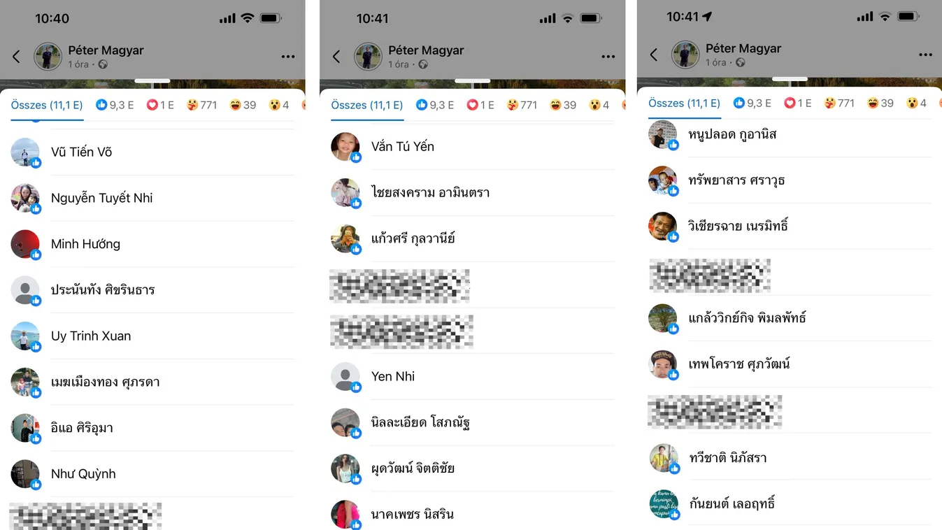 Több száz vietnámi és thai kamulájkot vásárolt Magyar Péter