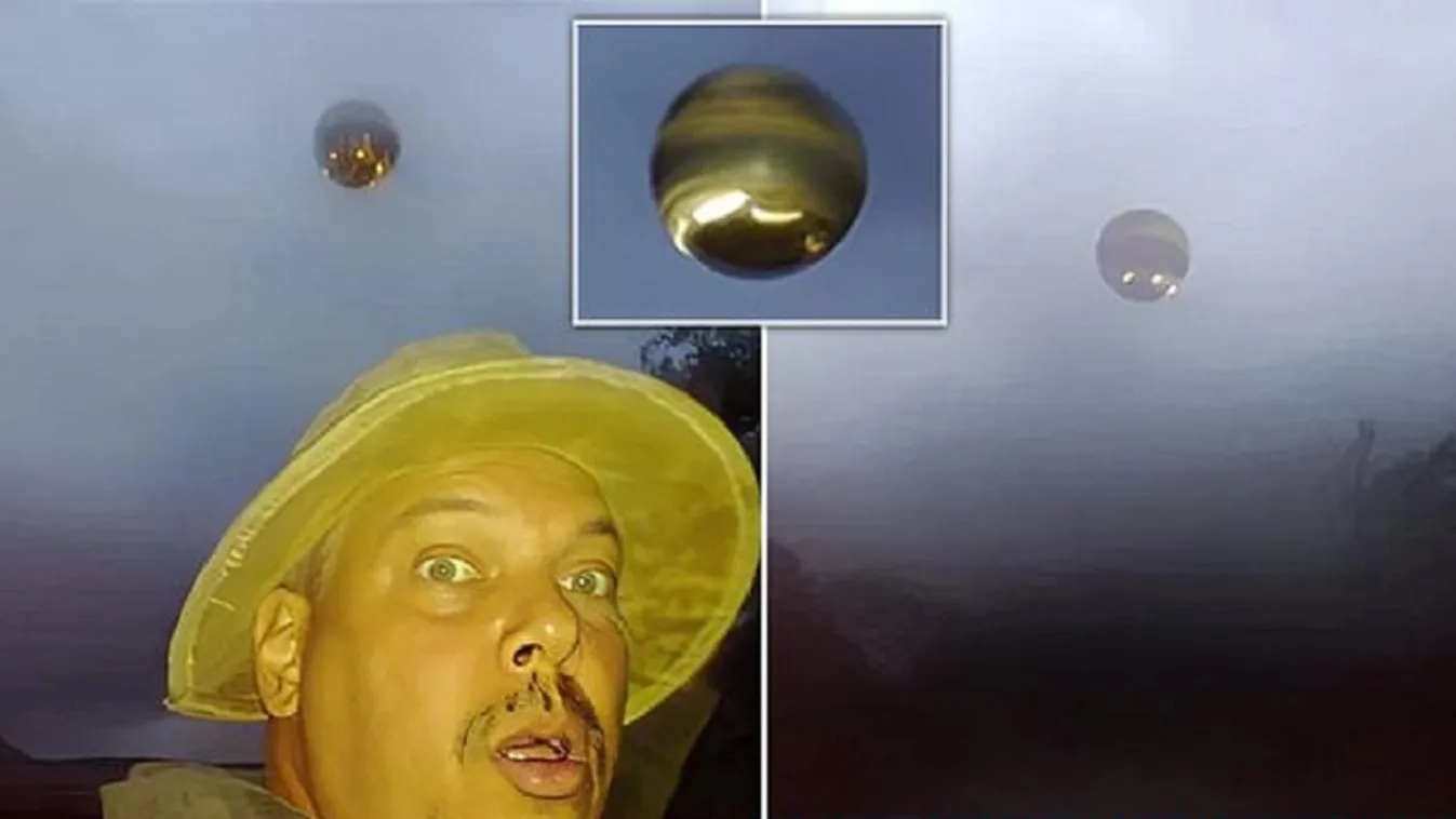 Izzó gömb alakú UFO-t örökített meg egy férfi a szelfijén