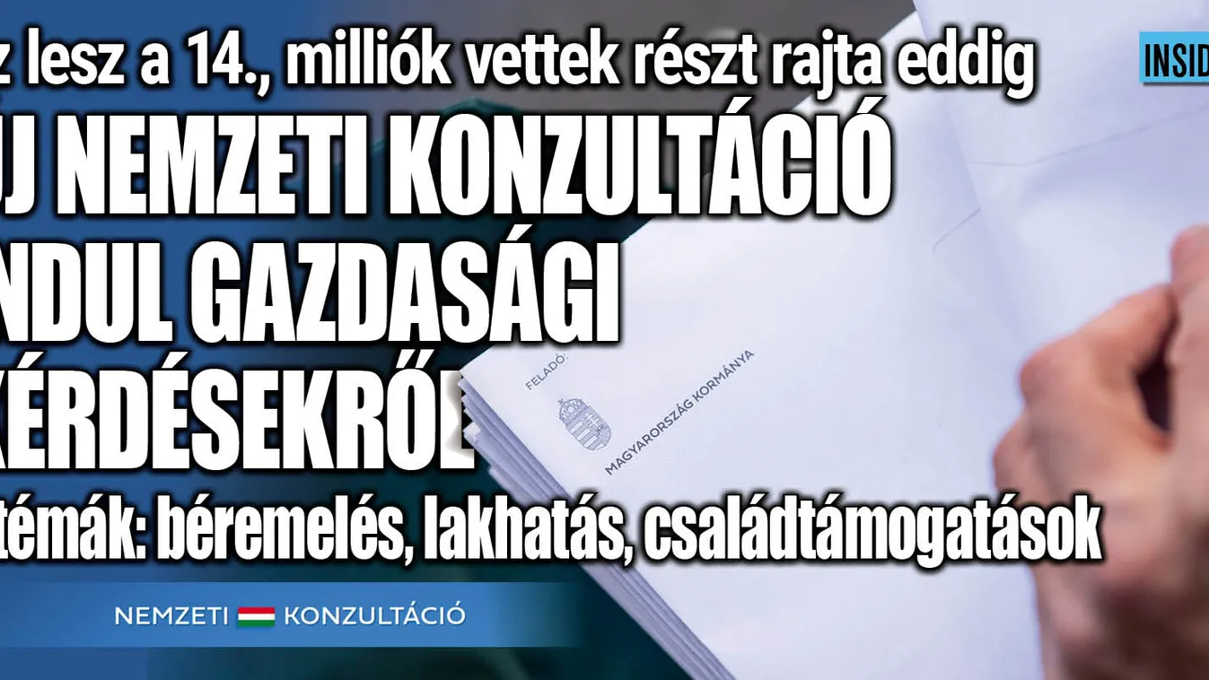 Nemzeti konzultáció: gazdasági kérdések lesznek terítéken