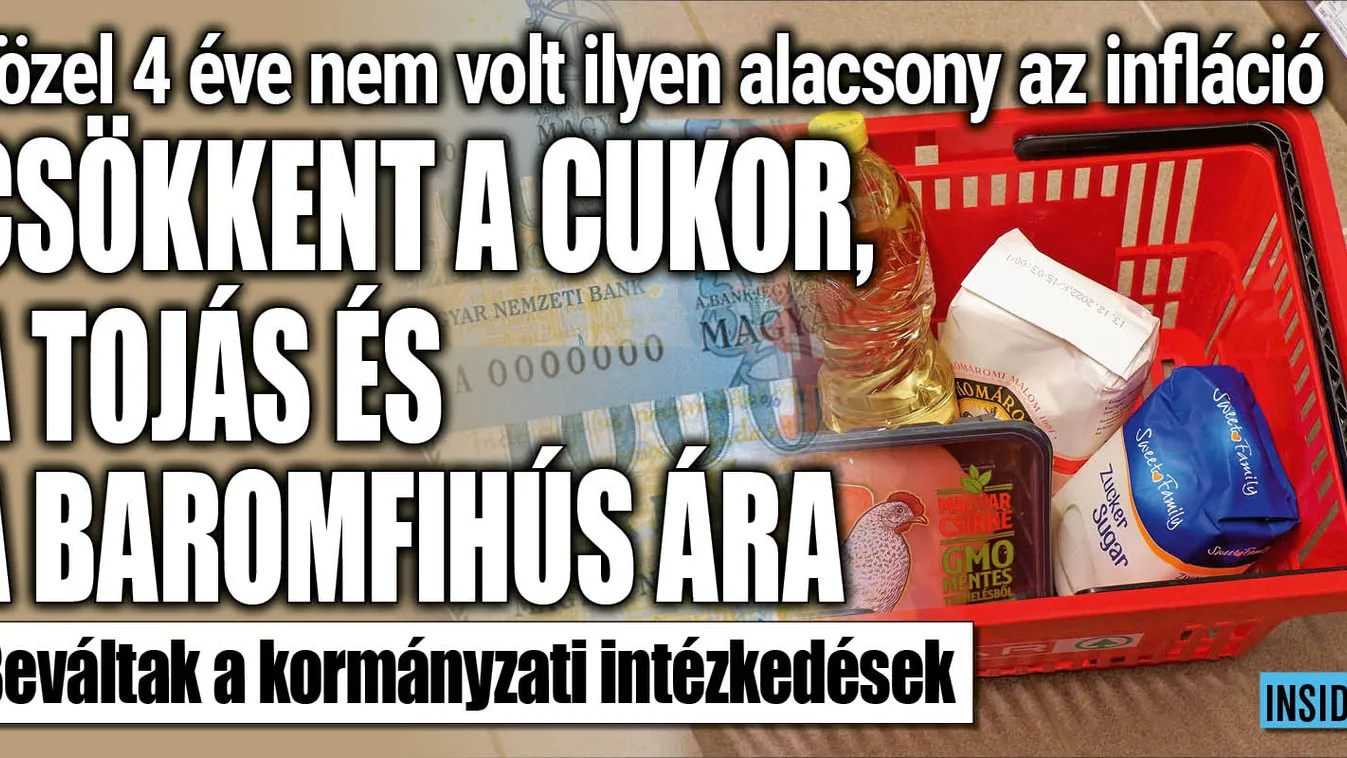Évek óta nem látott mélységbe süllyedt az infláció