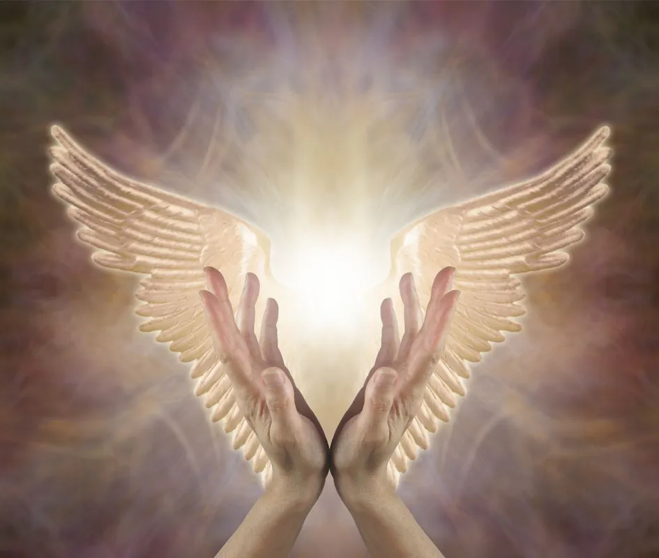 Channeling,Angelic,Healing,Energy,-,Female,Hands,Reaching,Up,With