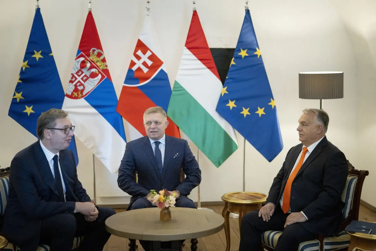 Szerb-Szlovák-Magyar csúcs ORBÁN Viktor; FICO, Robert; VUCIC, Aleksandar