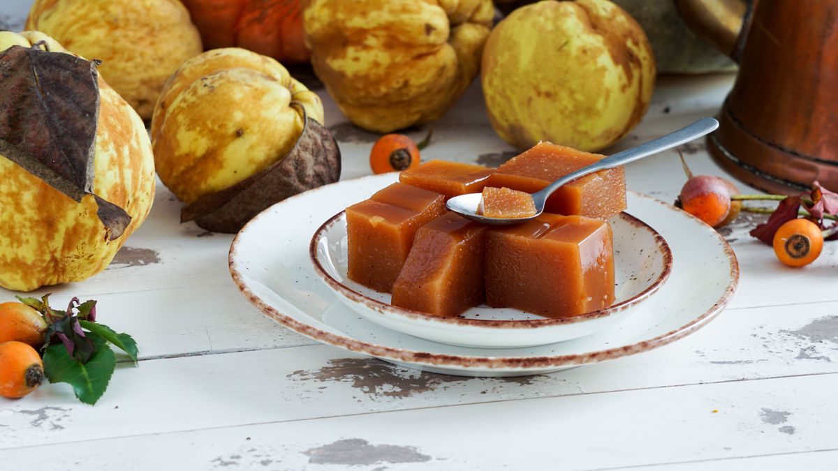 Quince,Cheese,Or,Marmelada,Is,A,Sweet,,Thick,Jelly,Made