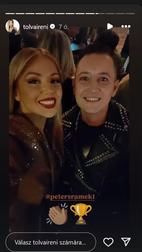 Peter Srámek és Tolvai Reni.