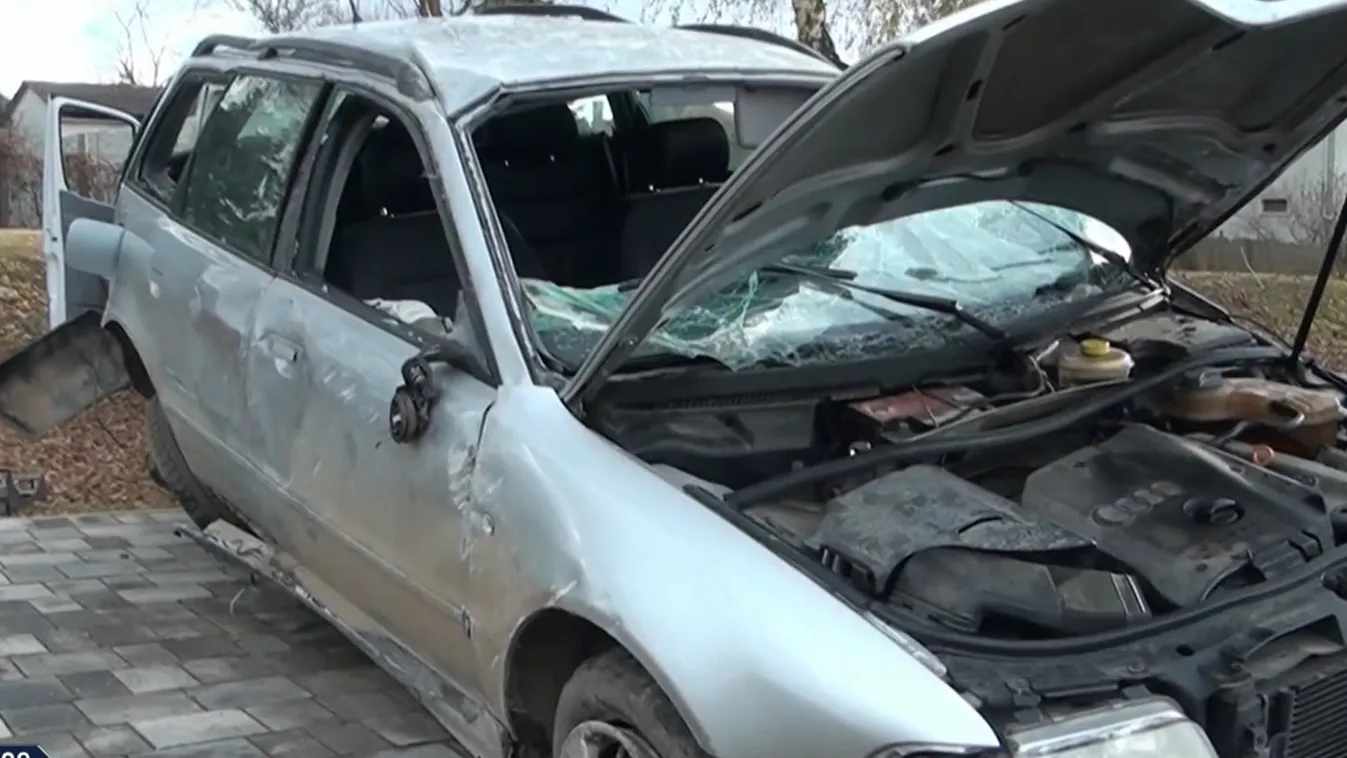 Árokba csapódott egy fiatal sofőr Veresegyháznál – videó