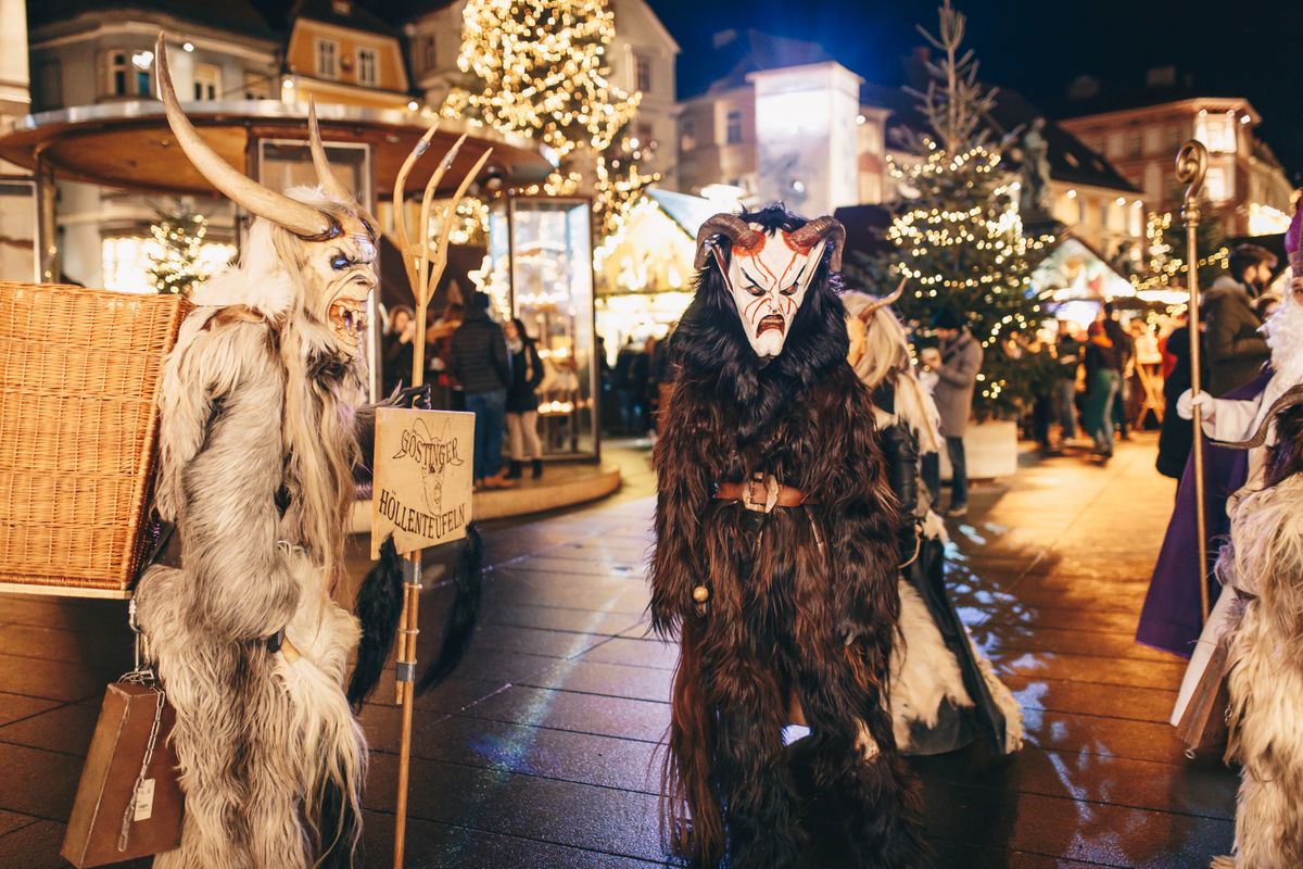 Graz,,Austria,-,December,2017:,Krampus,Masked,People,In,Graz