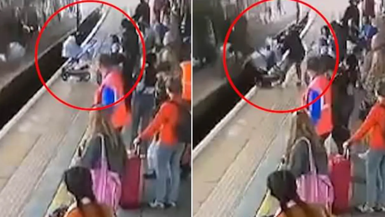 Három másodpercen múlt a tragédia, vonat elé gurult a baba