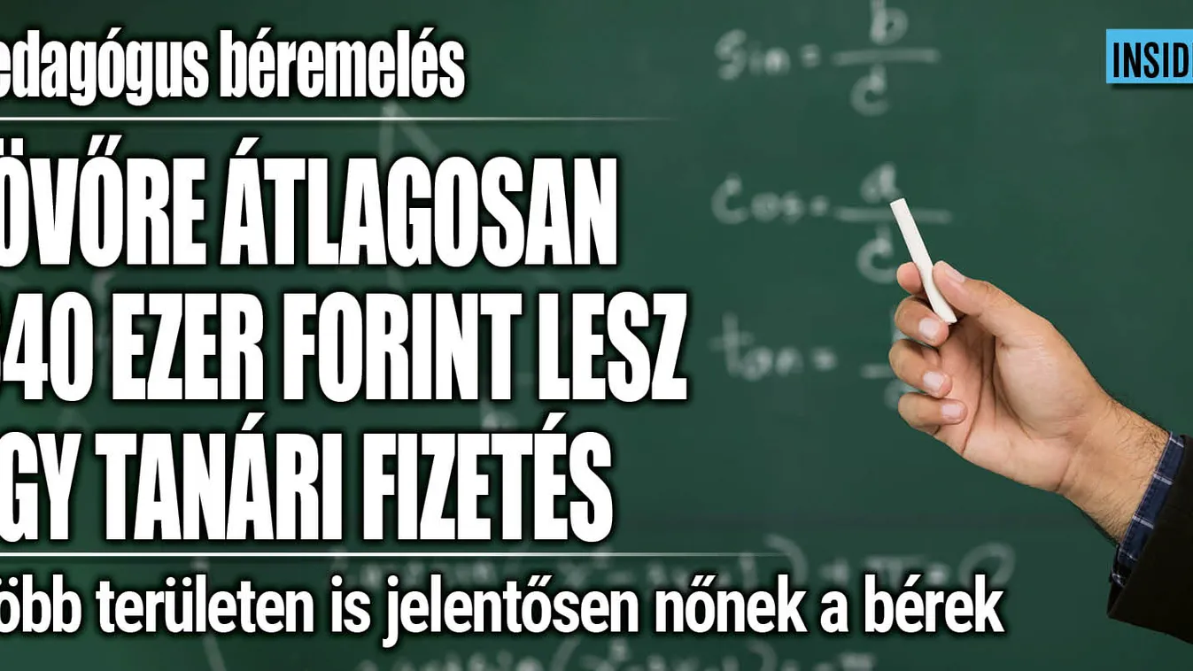 Ennyi lesz jövőre egy átlagos tanári fizetés