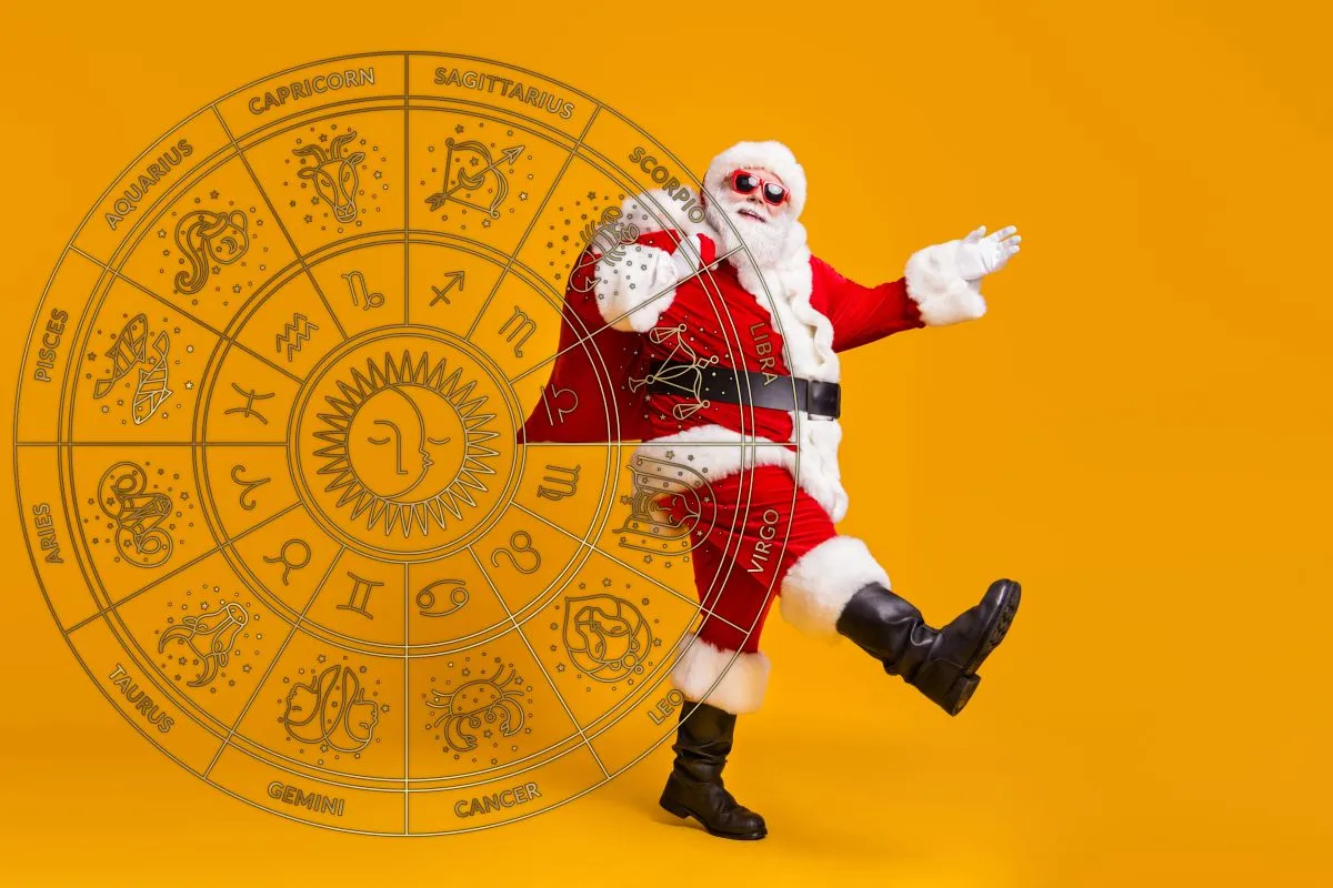 Mikulás Full,Body,Profile,Side,Photo,Of,Santa,Claus,With,Big