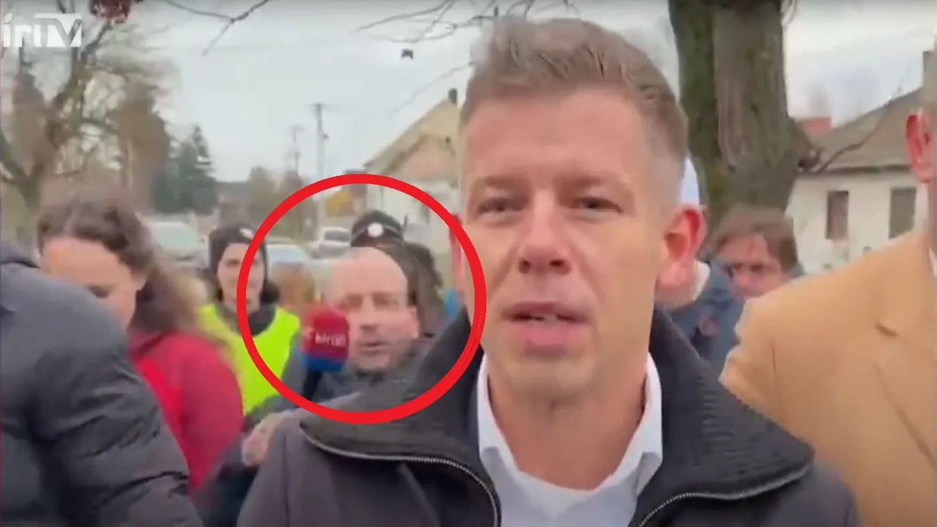 Magyar Péter testőrei fellökték a Hír Tv riporterét