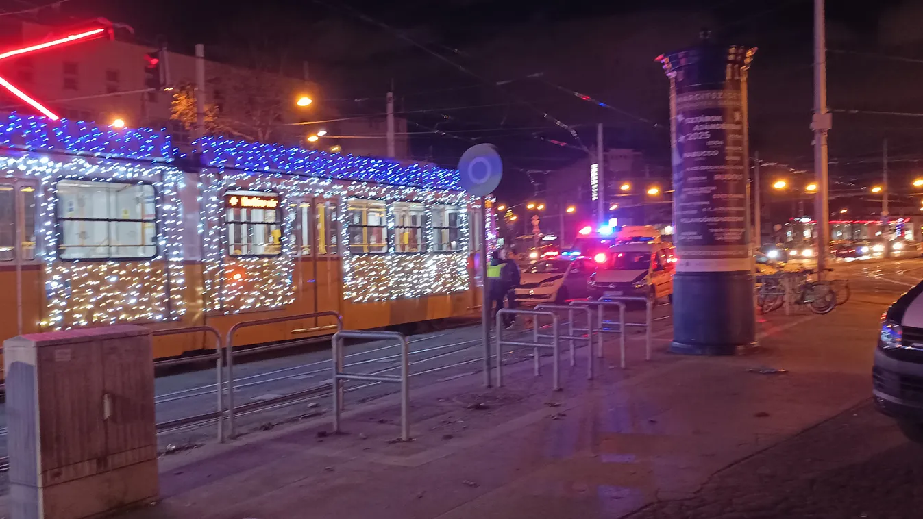 Baleset érte a budapesti fényvillamost