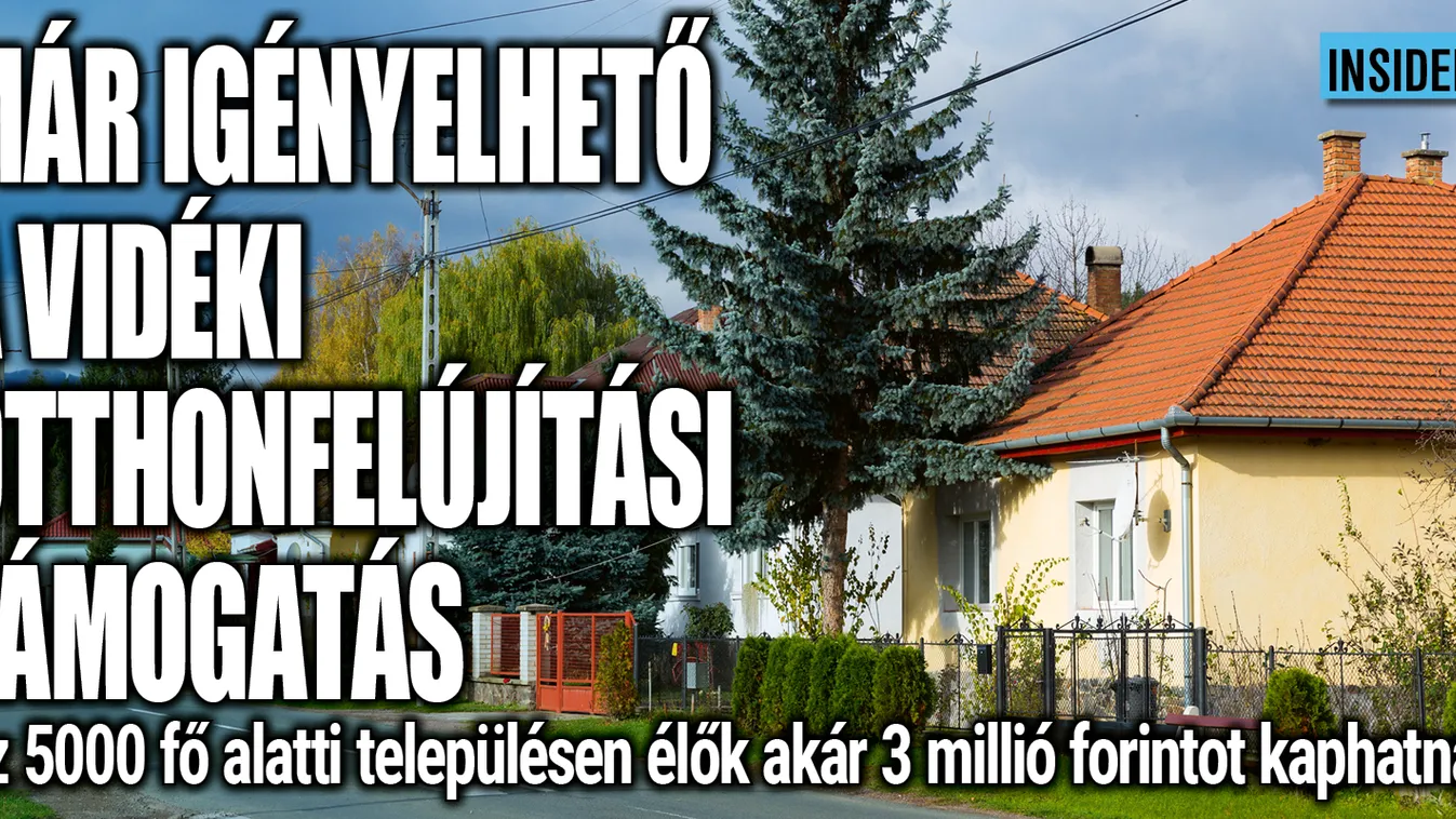 Már igényelhető a vidéki otthonfelújítási támogatás