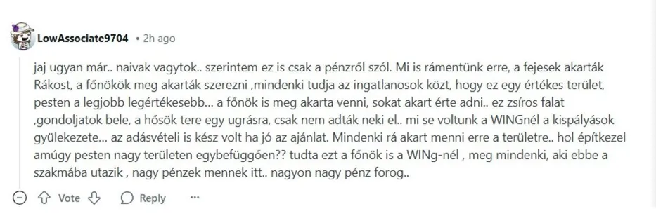 rákosrendezői komment reddit