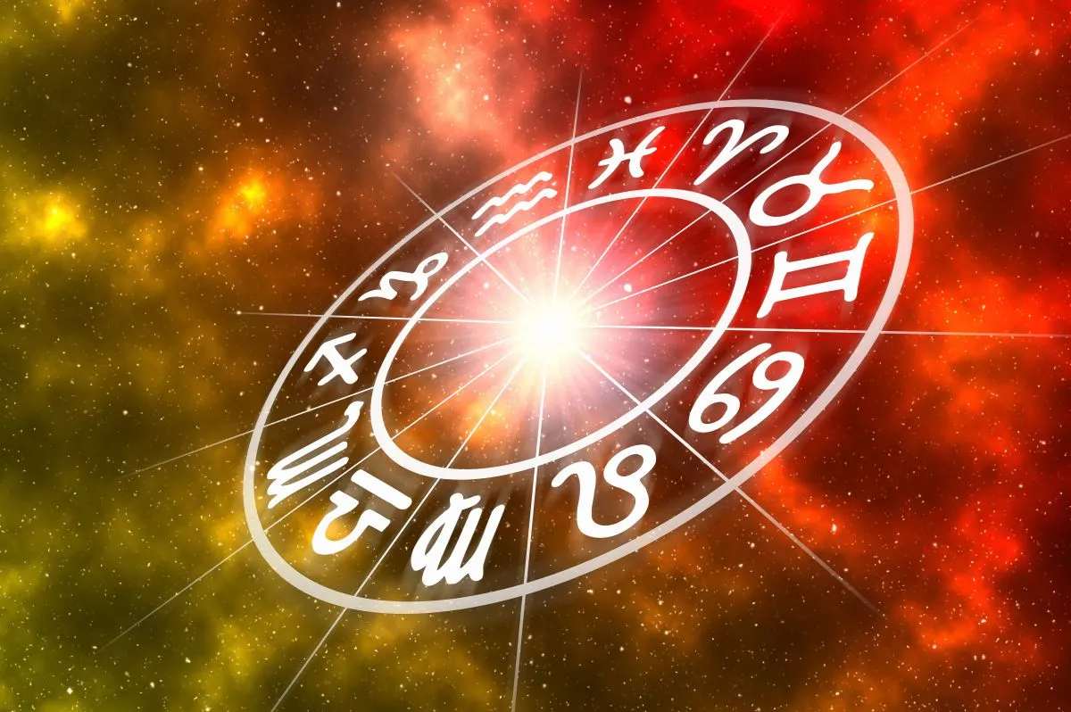 Energiák tánca Astrological,Zodiac,Signs,Inside,Of,Horoscope,Circle,On,Universe,Background