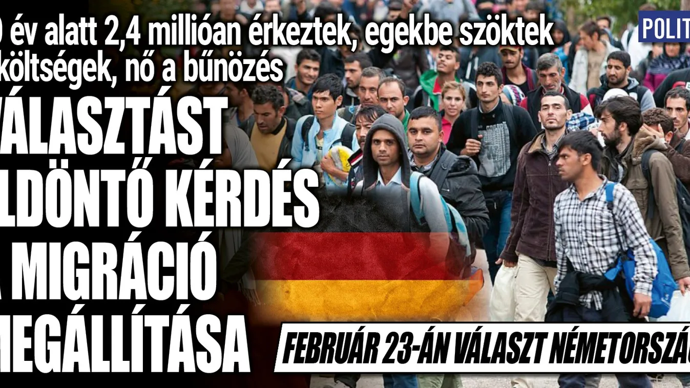 10 év alatt 2,4 millió migráns érkezett Németországba
