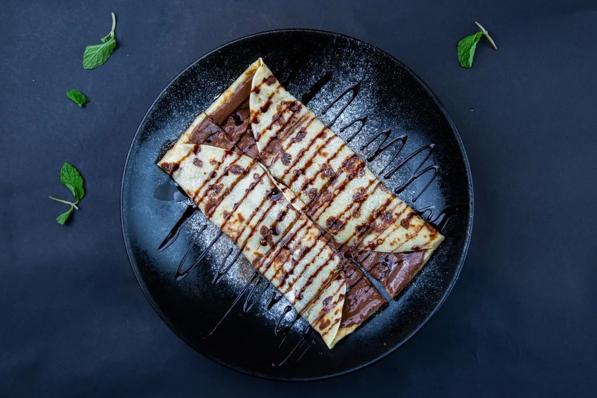 Óriási palacsinta Nutella,Crepe,With,Chocolate,Topping