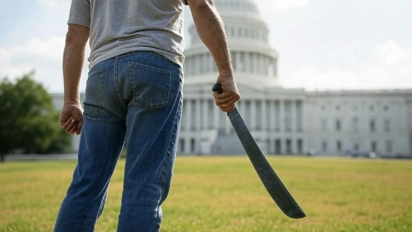 Egy férfi machetével próbált bejutni a Capitoliumba