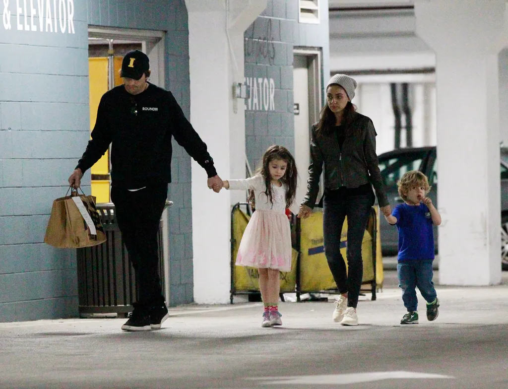 EXCLUSIVE: Mila Kunis and Ashton Kutcher Make it a Family Night as They Step Out For Dinner in LA