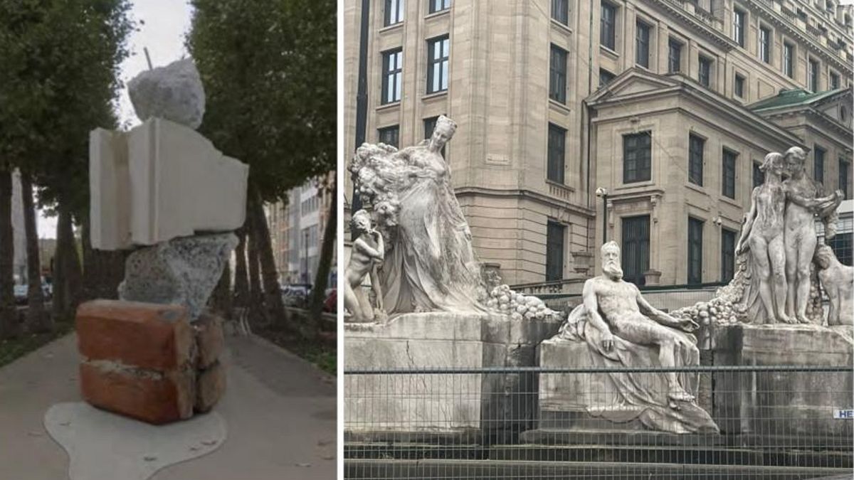Feminista törmelékre cserélnek egy XX. századi szobrot Brüsszelben