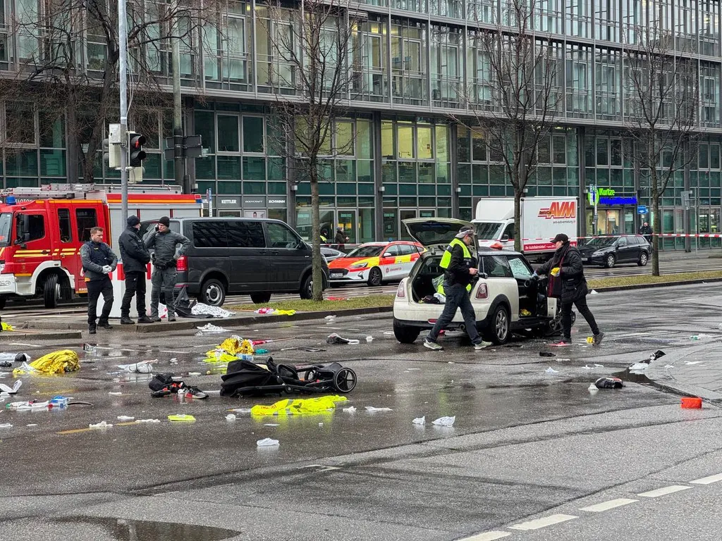 Müncheni autós gázolás: drámai fotók a helyszínről