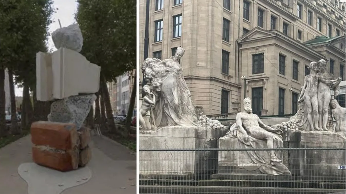  100 éves szobrot cserének feminista törmelékre Brüsszelben