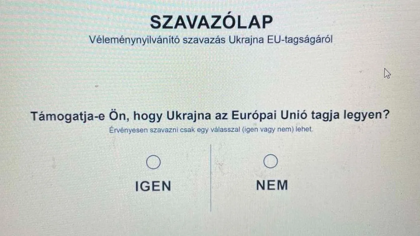 Íme a véleménynyilvánító szavazás szavazólapja