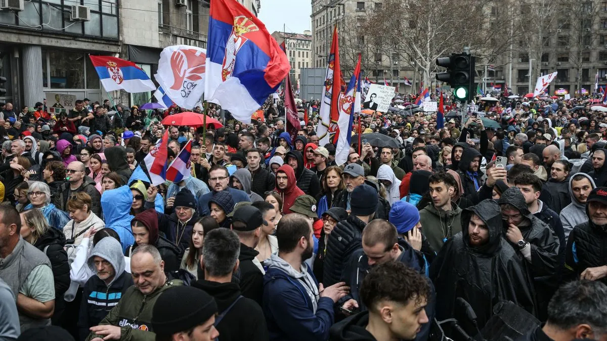 Thousands gather in Serbian capital for massive anti-government protest