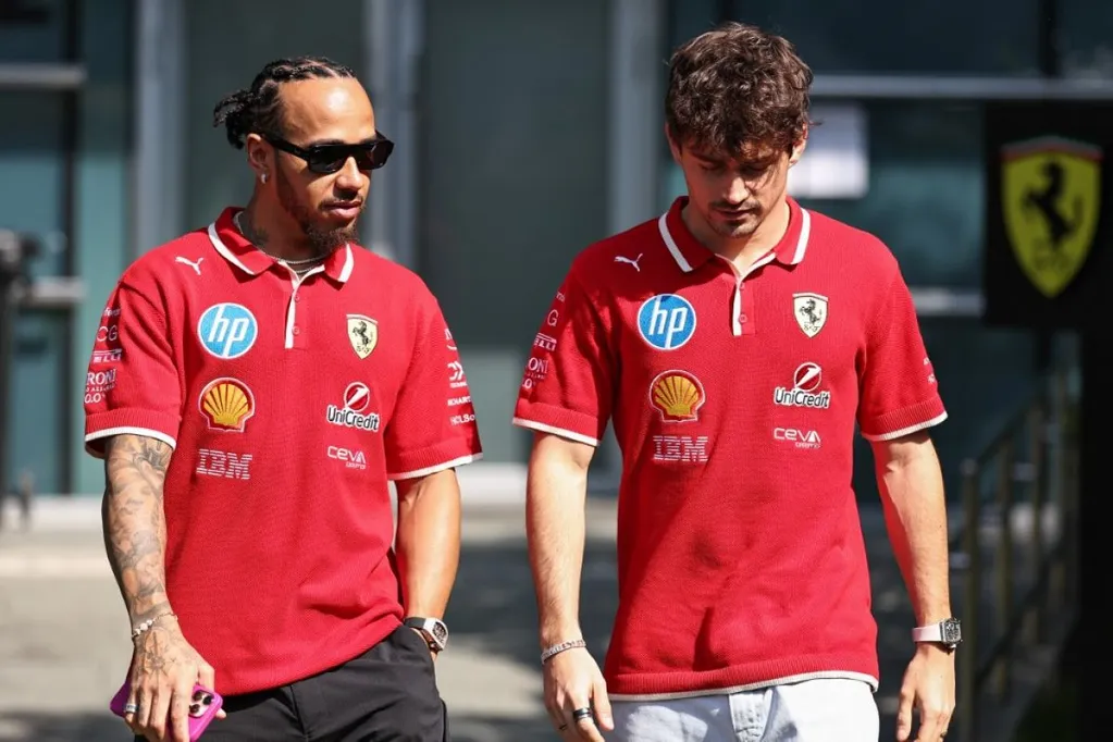 Lewis Hamilton, Charles Leclerc, Ferrari