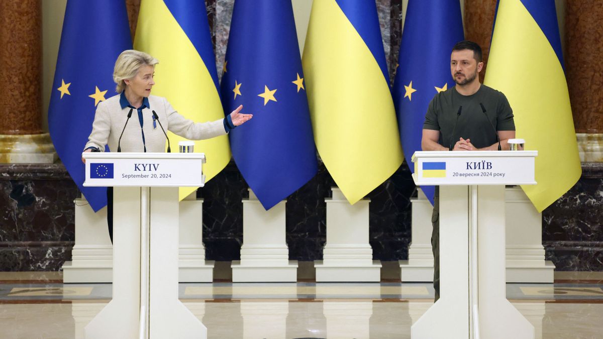 President Volodymyr Zelensky hosts EU chief Ursula von der Leyen for talks on Ukraine's energy infrastructure. Ukrajna