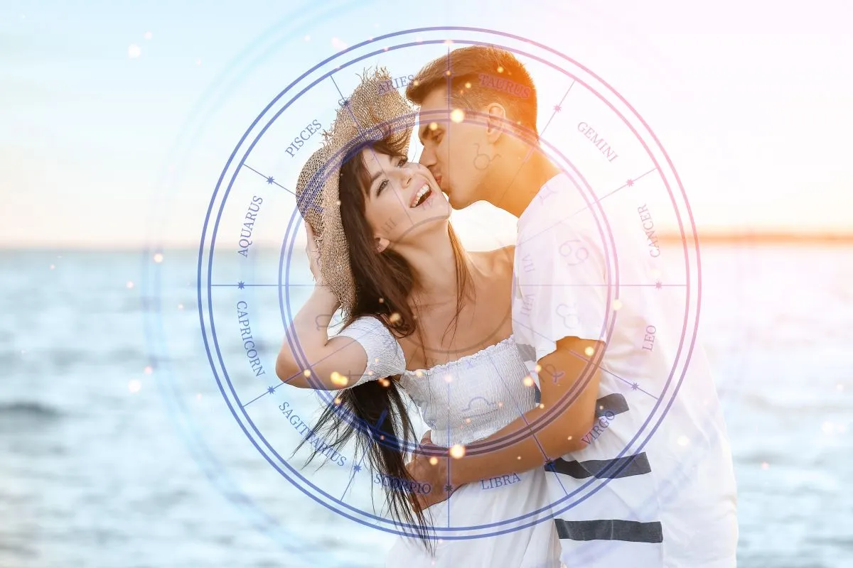 3 csillagjegyre Happy,Young,Couple,Near,Sea.,Love,Compatibility,Horoscope.,Partner,Matching