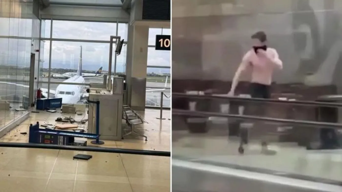 Lekéste a repülőjét egy férfi, dühében szétverte a repteret