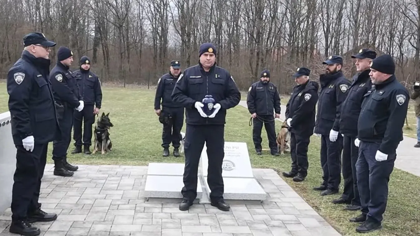 Temetőt hoztak létre a rendőrkutyáknak Horvátországban