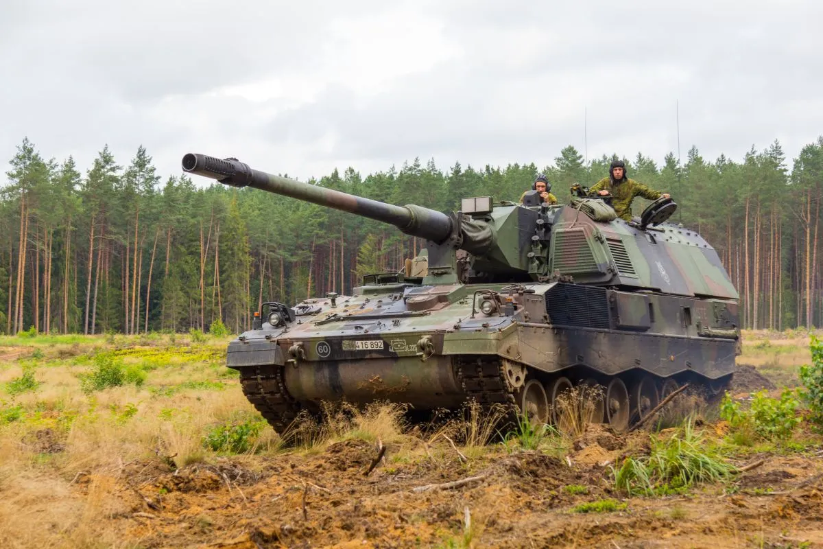 Pabrade,/,Lithuania,-,August,9,,2016:,German,Panzerhaubitze,2000,