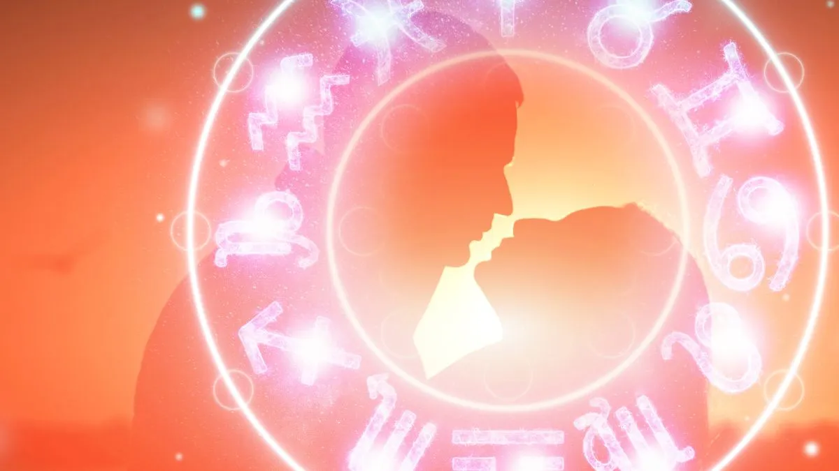 3 csillagjegy Horoscope,Concept,,Couple,Guy,And,Girl,On,The,Background,Of