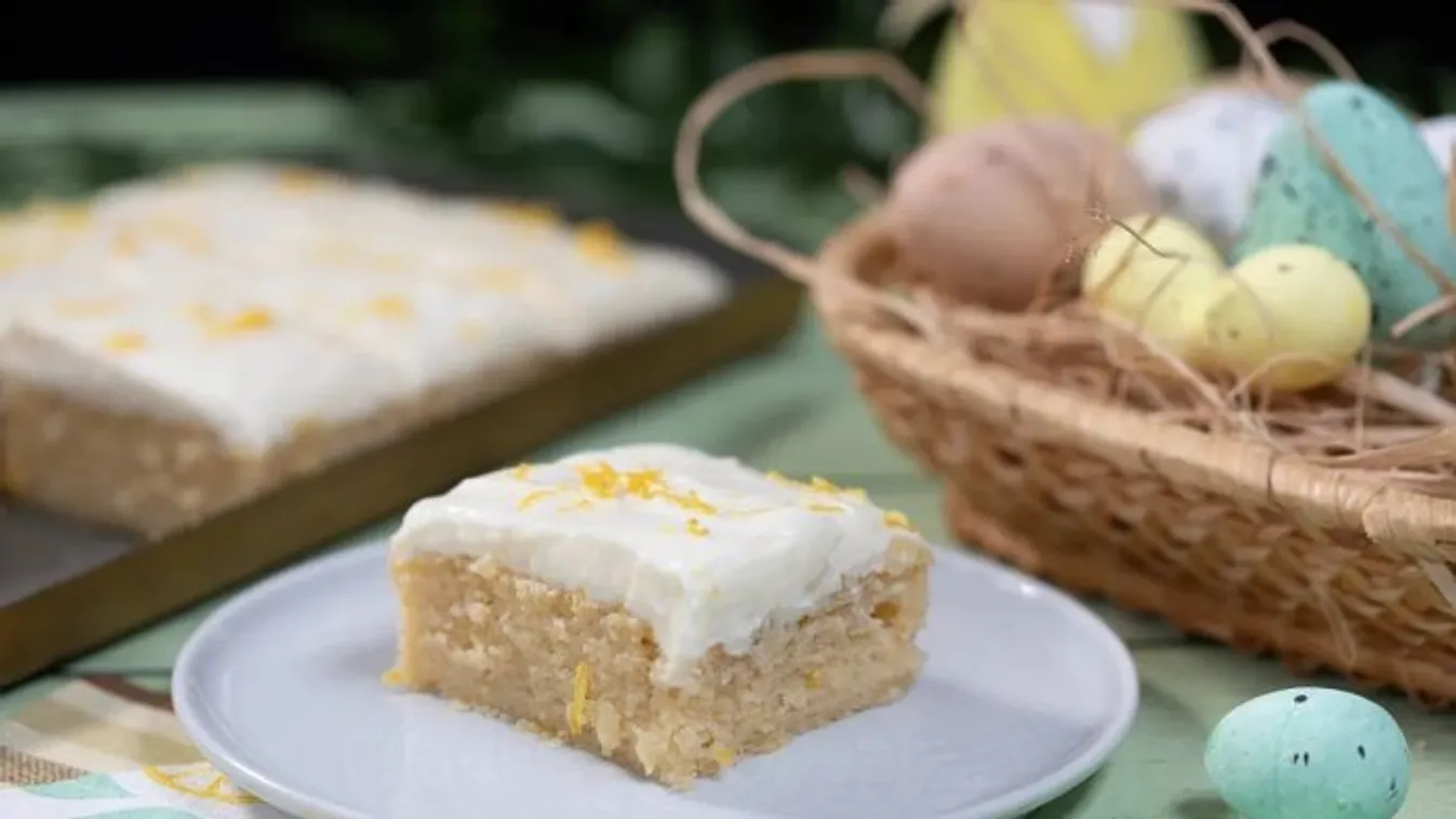 Krémes desszert húsvétra: Így készül a citromos kocka