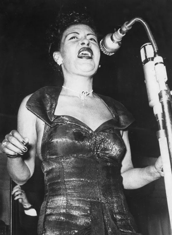 Billie Holiday (1915-1959), American jazz singer and songwriter, c1940s.