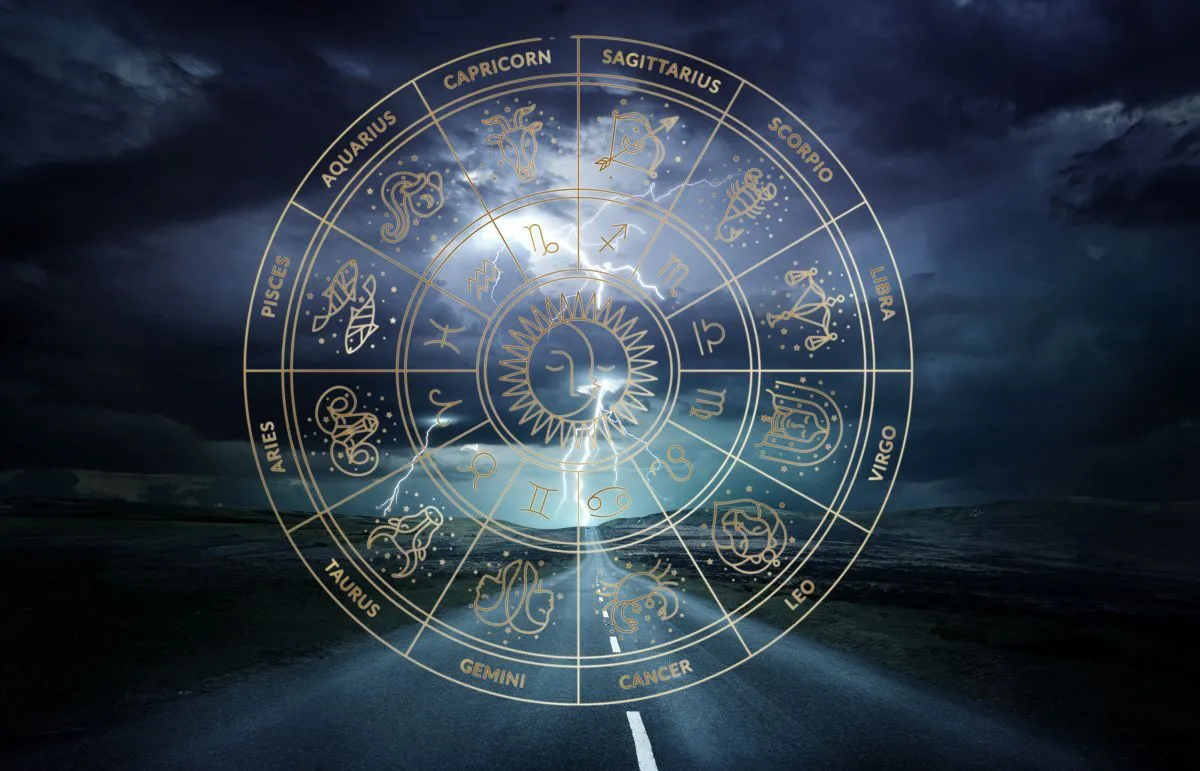 3 csillagjegy Extreme,Weather,Conditions.,An,Empty,Landscape,With,A,Road,Leading