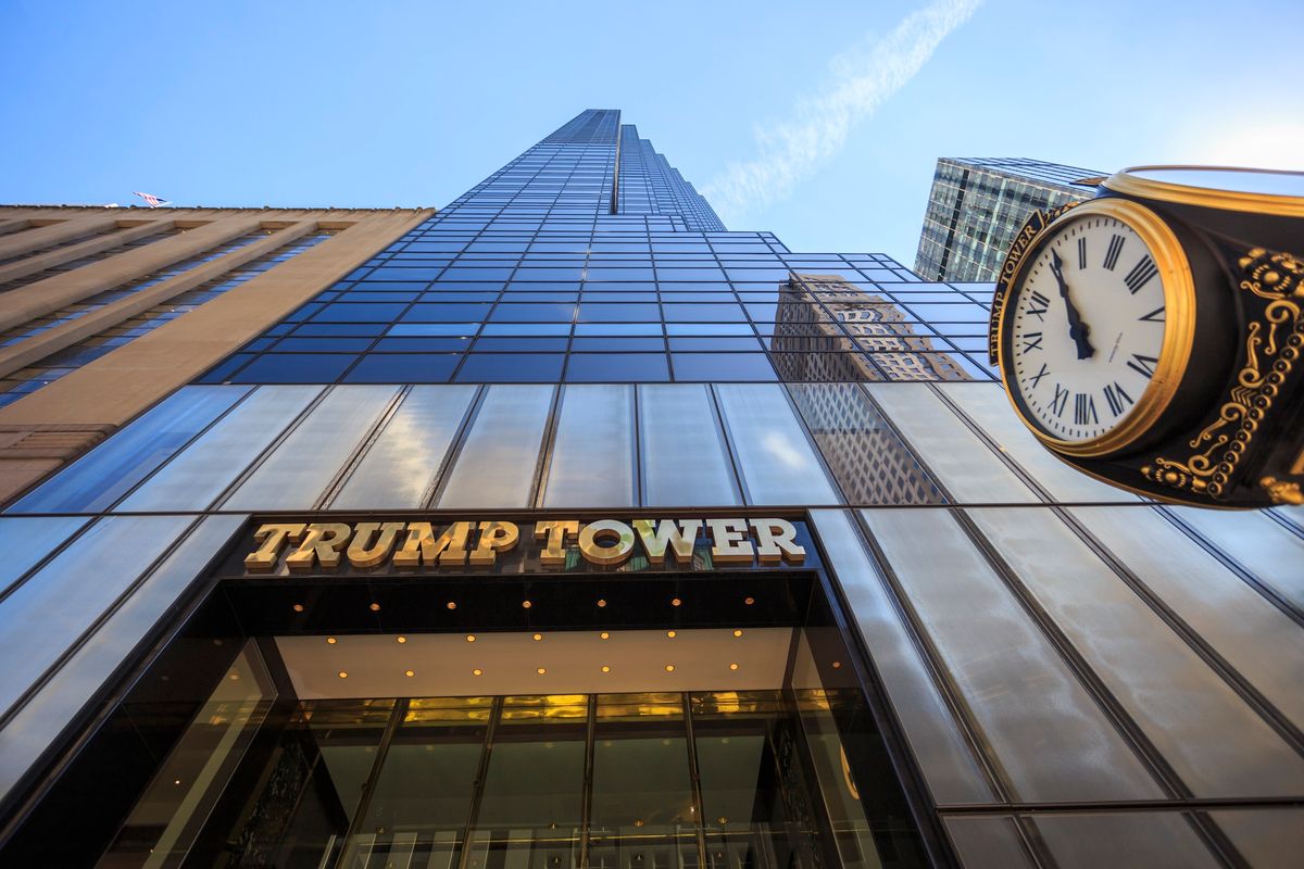 Looking up at the 5th avenue Trump Tower