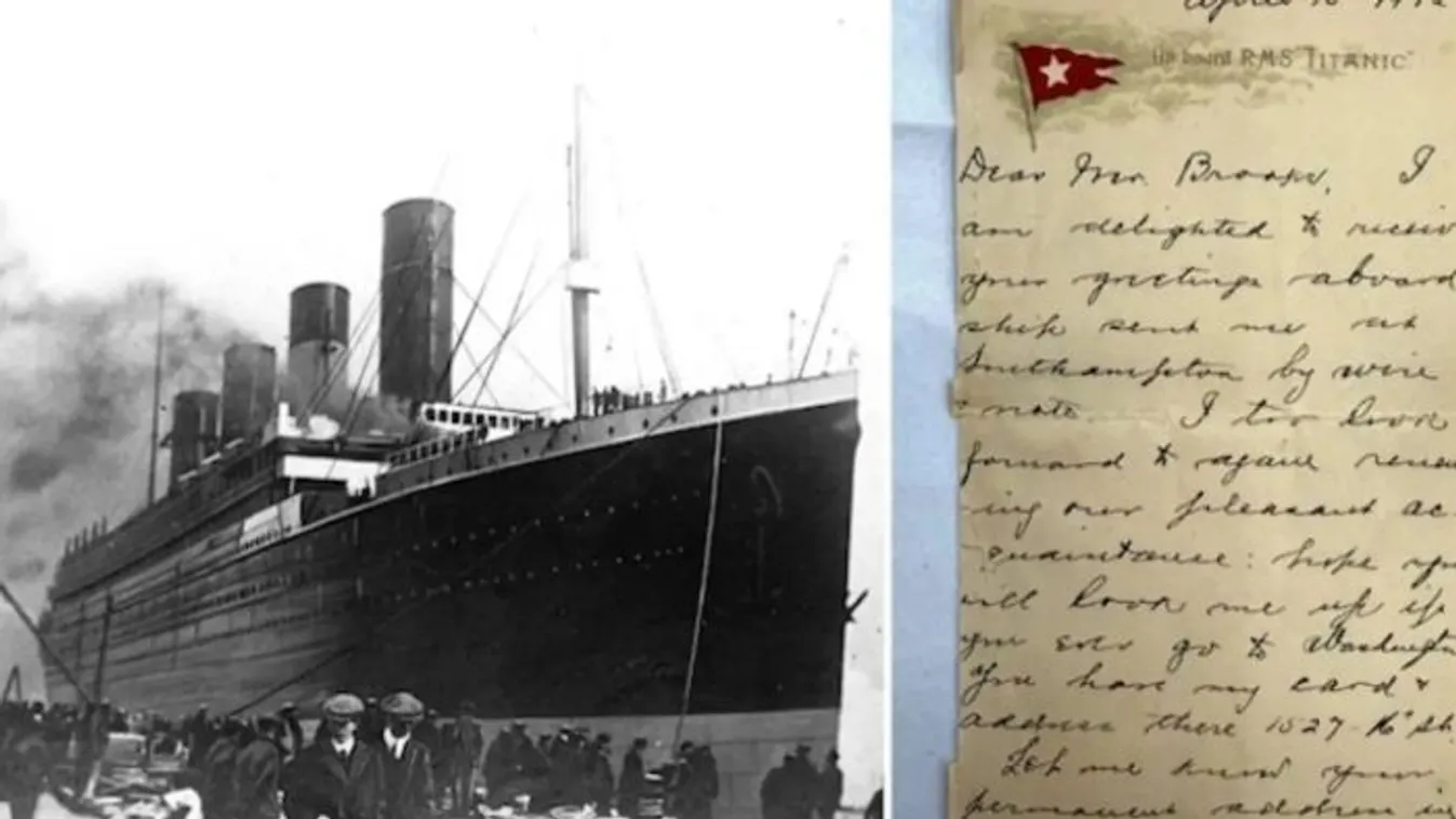 Rekordáron kelt el egy a Titanic fedélzetéről írt levél