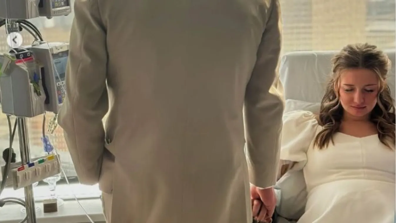 Az intenzív osztályon házasodott össze egy fiatal pár - fotó