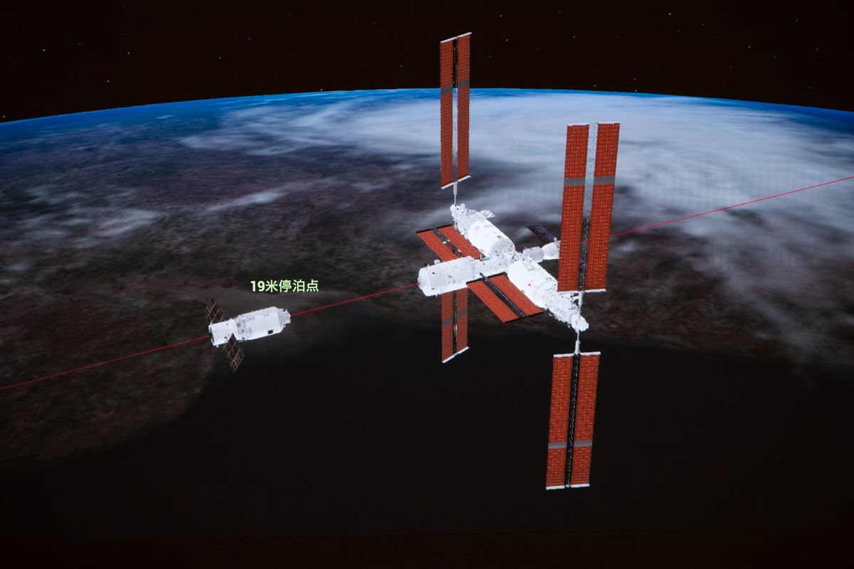 (EyesOnSci) CHINA-TIANZHOU-8-SPACE STATION-TIANGONG-DOCKING (CN)