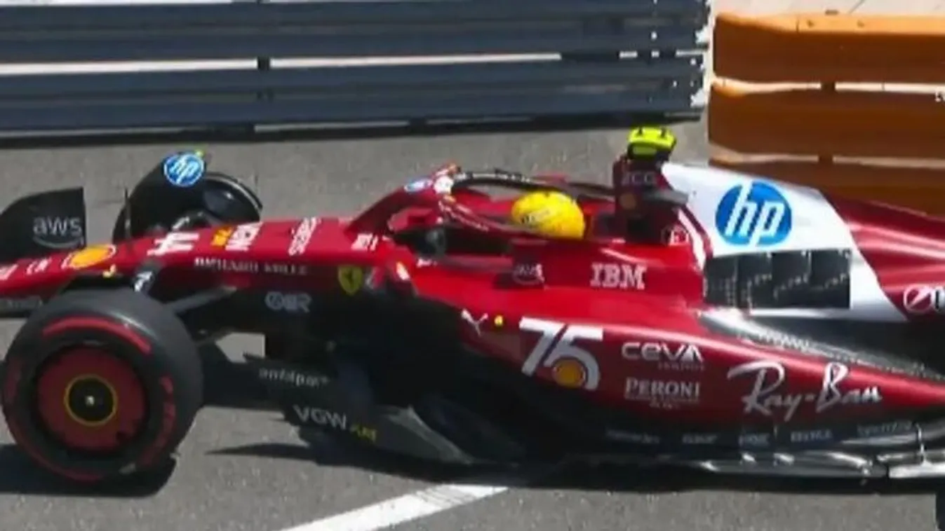 Másfél percet nem bírt ki Hamilton, falhoz csapta a Ferrarit