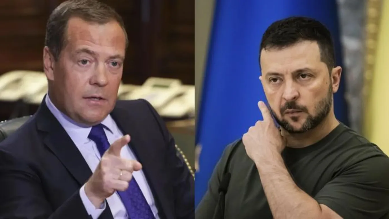 Medvegyev Zelenszkijről: zöld, borotválatlan bunkó!"