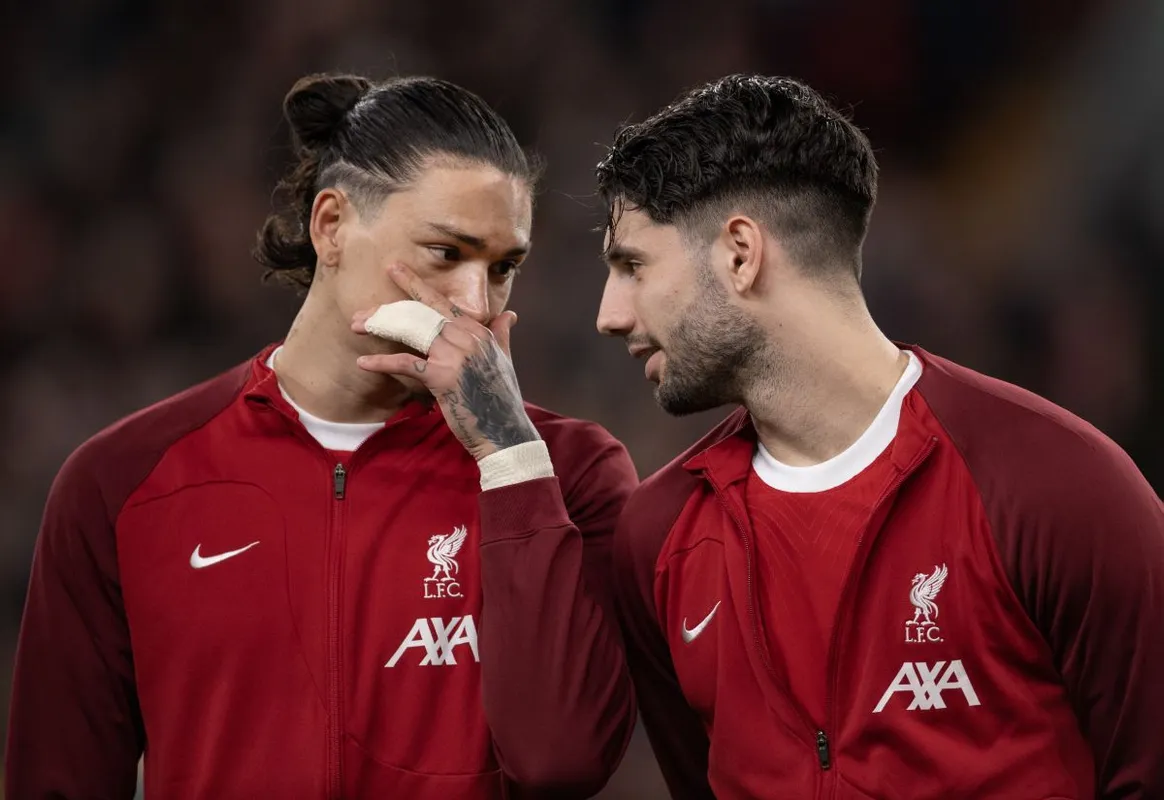 Szoboszlai klubjának egyik legnagyobb félrenyúlása volt Darwin Núnez (balra) szerződtetése