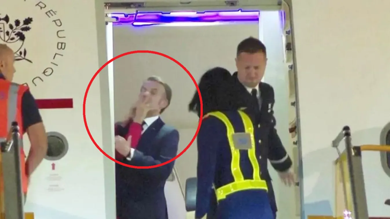 Kamerák előtt pofozta meg a felesége Emmanuel Macront