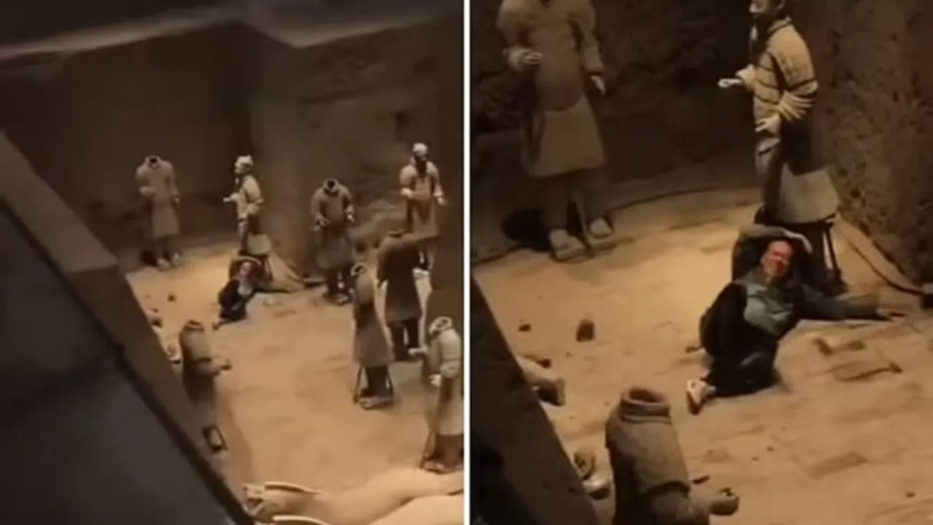 A híres kínai agyaghadsereg több katonáját megrongálták