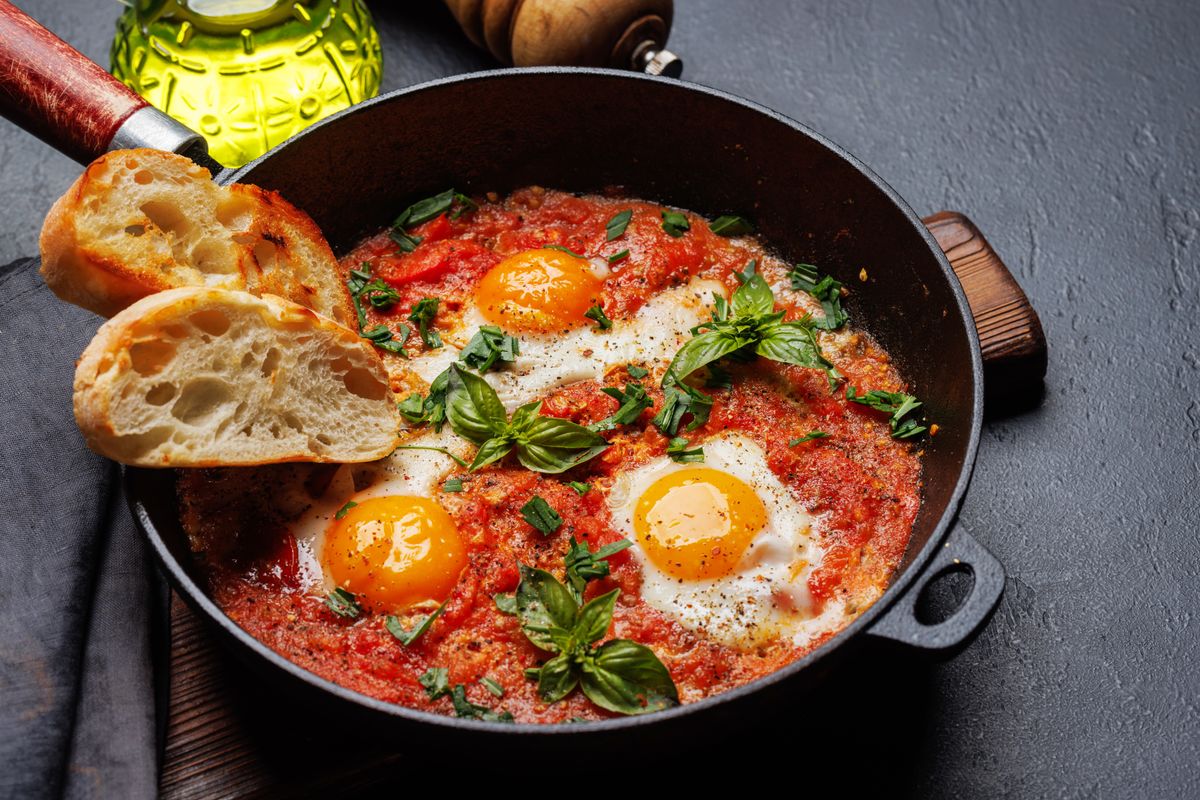 Lecsón Delicious,Shakshuka,Breakfast,In,A,Frying,Pan