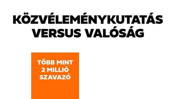 Közvéleménykutatás? Nem, ez a valóság...