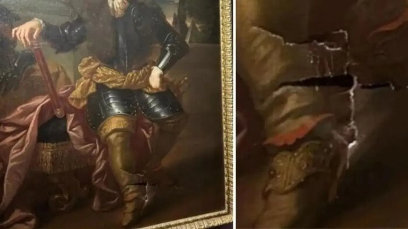 300 éves festménybe esett bele egy szelfiző turista