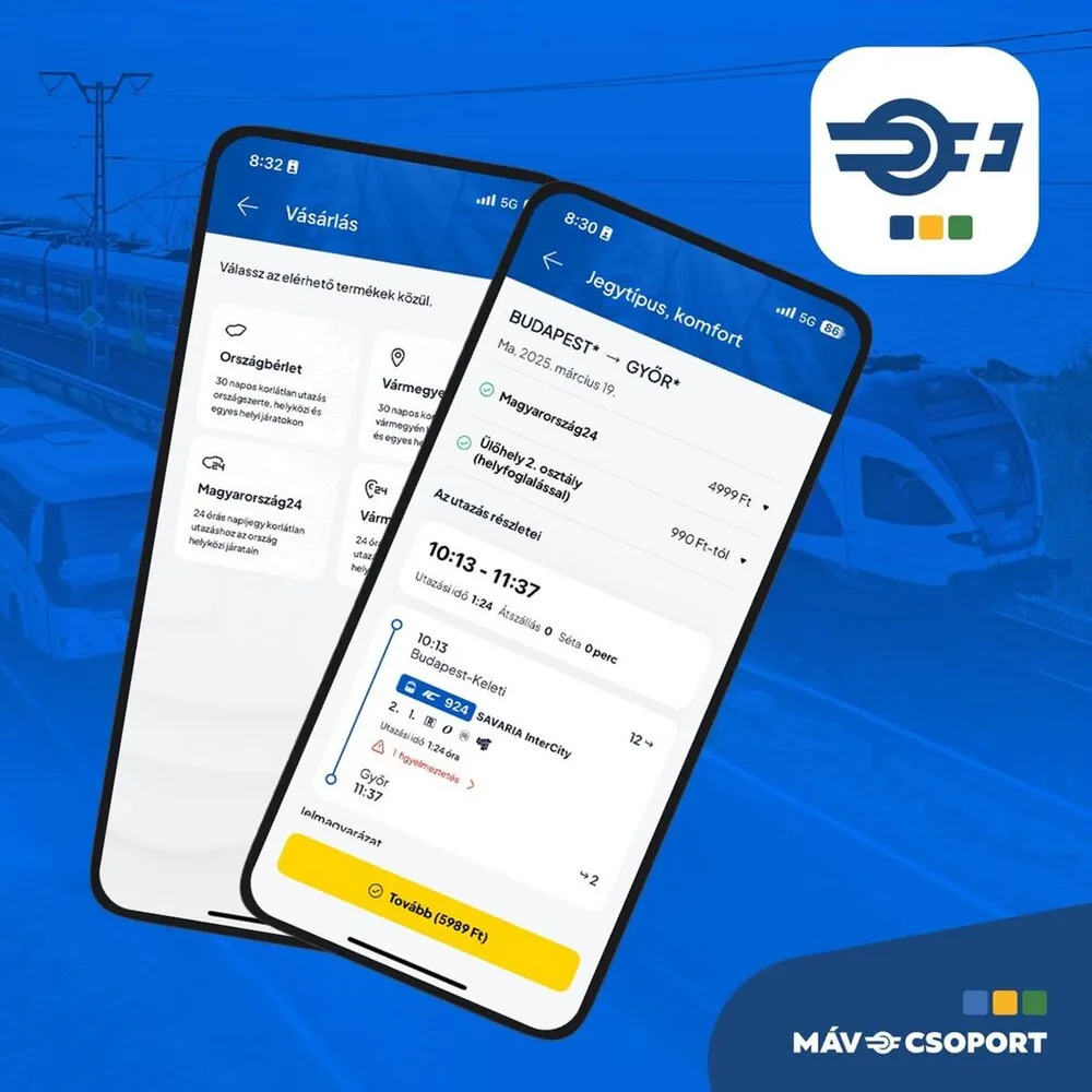 MÁV+ app, 